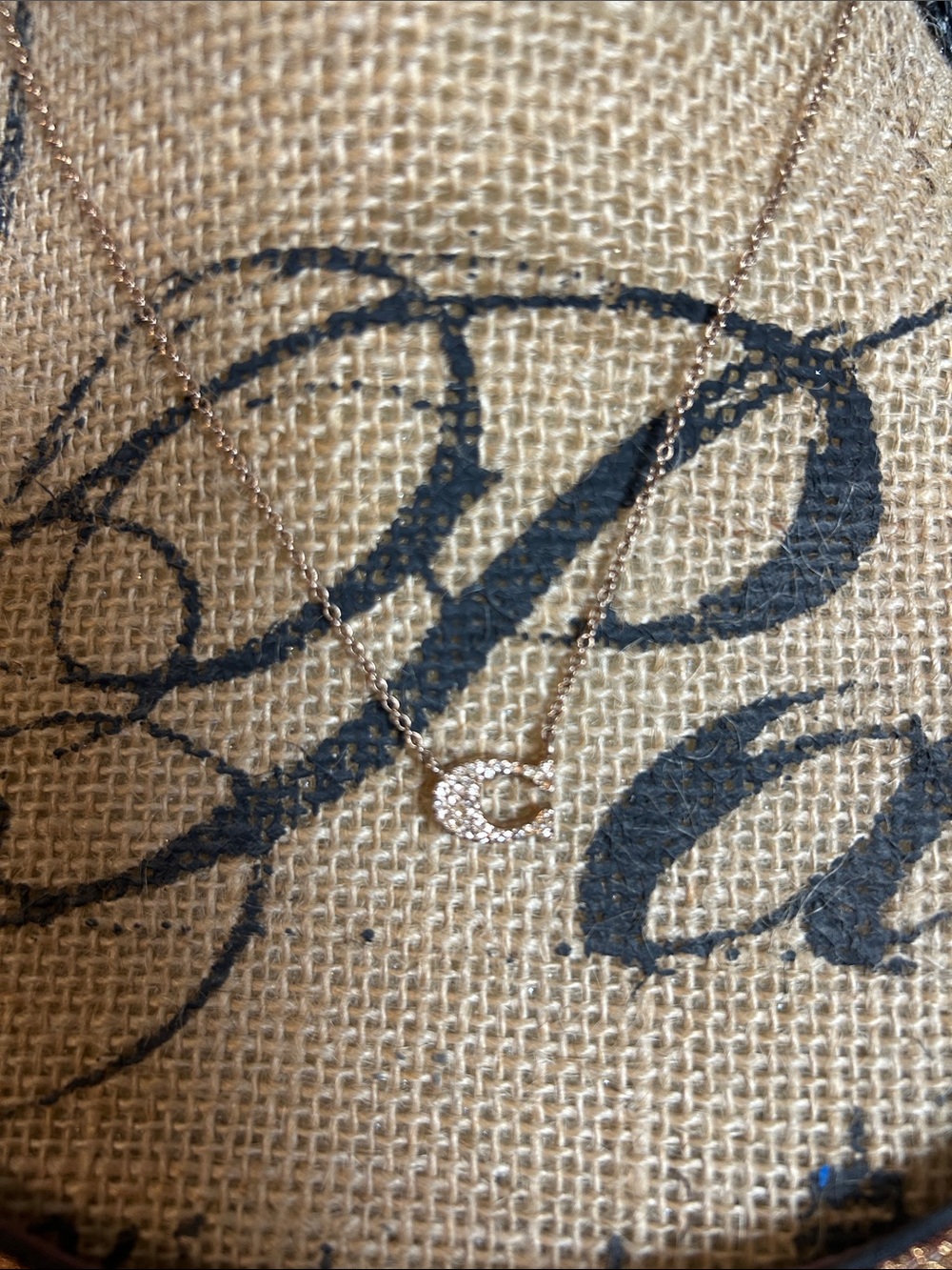 Coach Logo “C” Necklace in Rose Gold with Crystals—Flaw - Picture 5 of 15